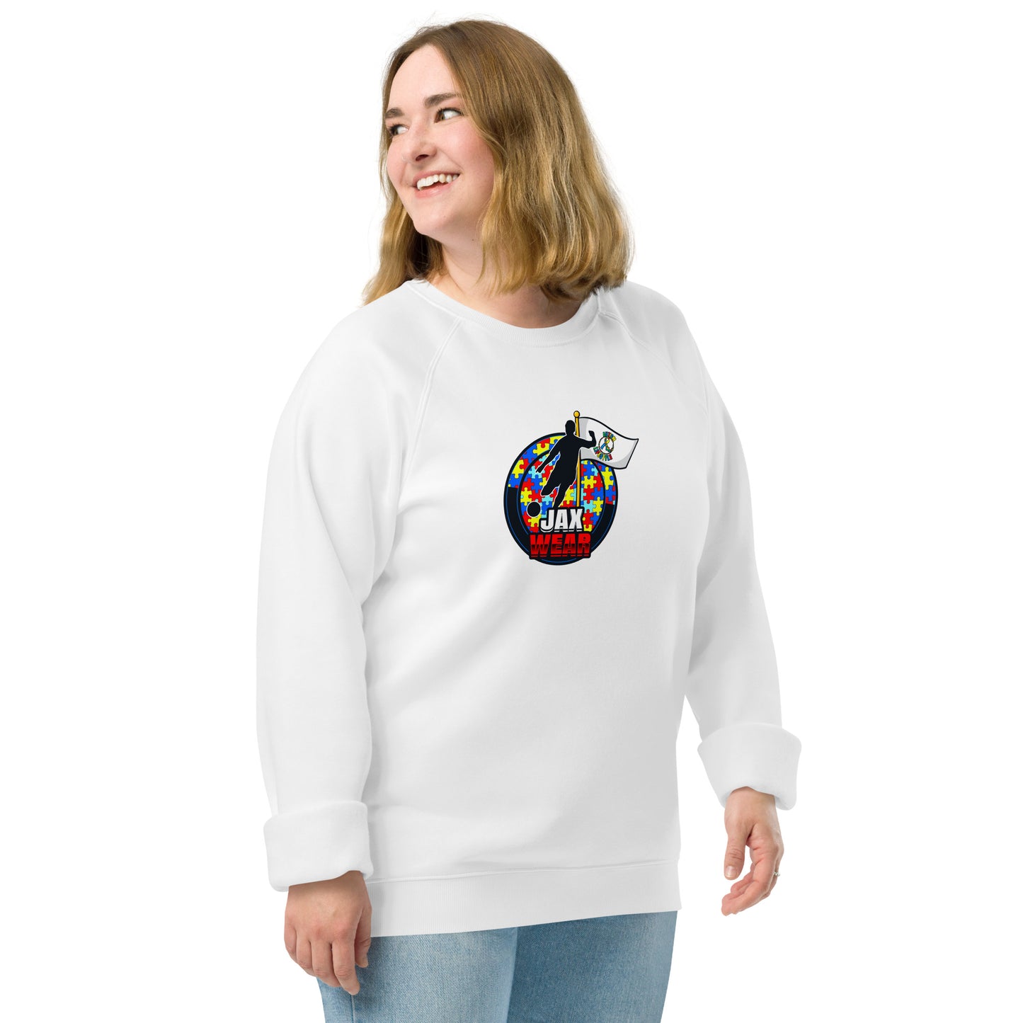 Autism Lifestyle Unisex Organic Raglan Sweatshirt