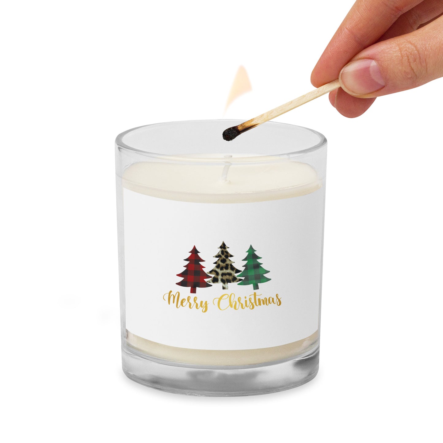 Merry Christmas Glass Jar Soy Wax Candle